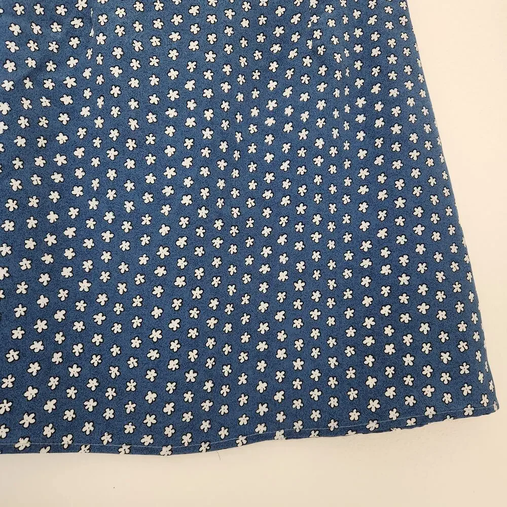 Vintage 90s Ultra Pink Blue Daisy Floral A-Line Mini Skirt XS - Picture 3 of 9